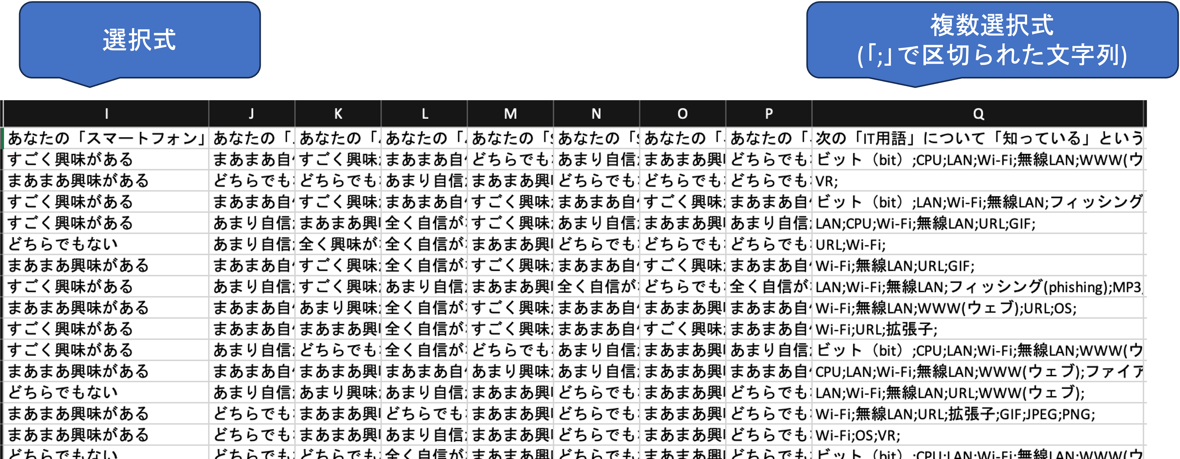 データの形式