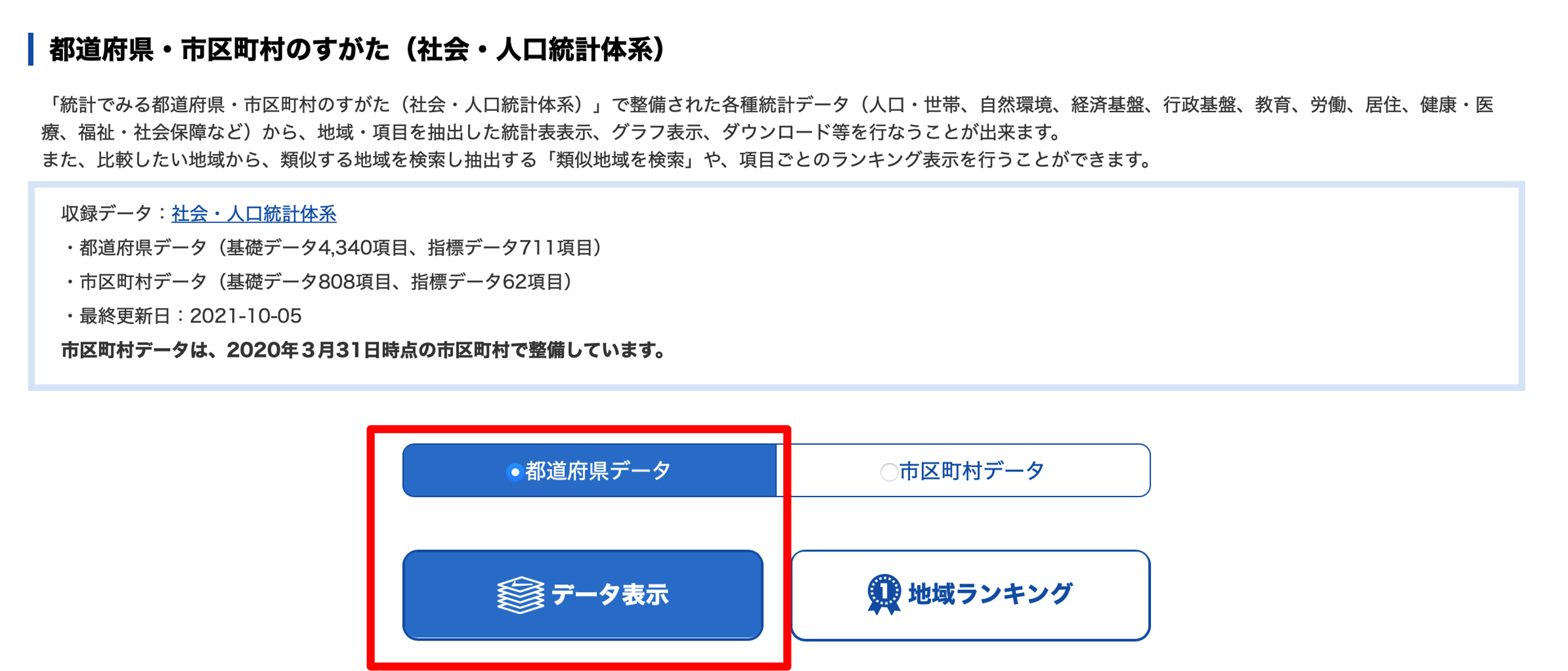 e-stat 地域
