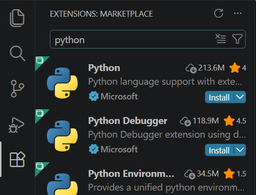 VSCode Install Python