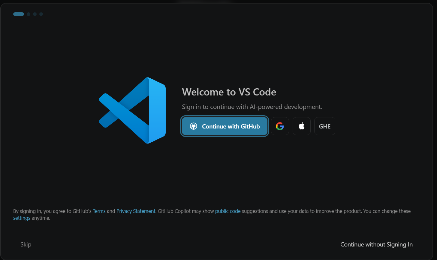 VSCode Sign In