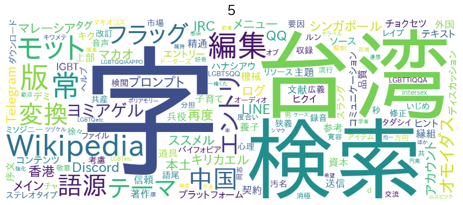 クラスタ5(中国語)