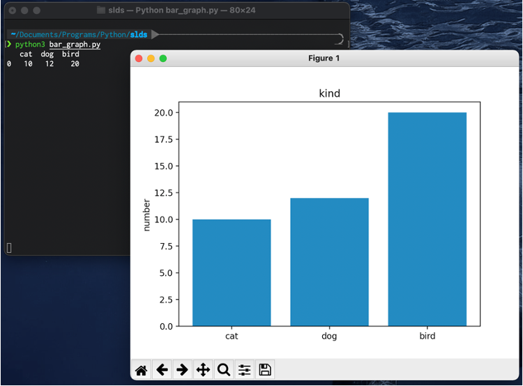 棒グラフの表示